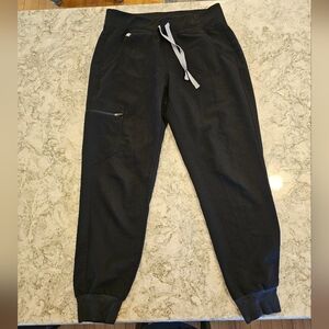Figs Petite Small Womens Scrub Joggers In Black